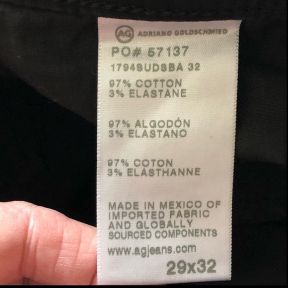 AG Adriano Goldschmied The Everett Slim Straight Pants Black Size 29 X 32 - Picture 6 of 9